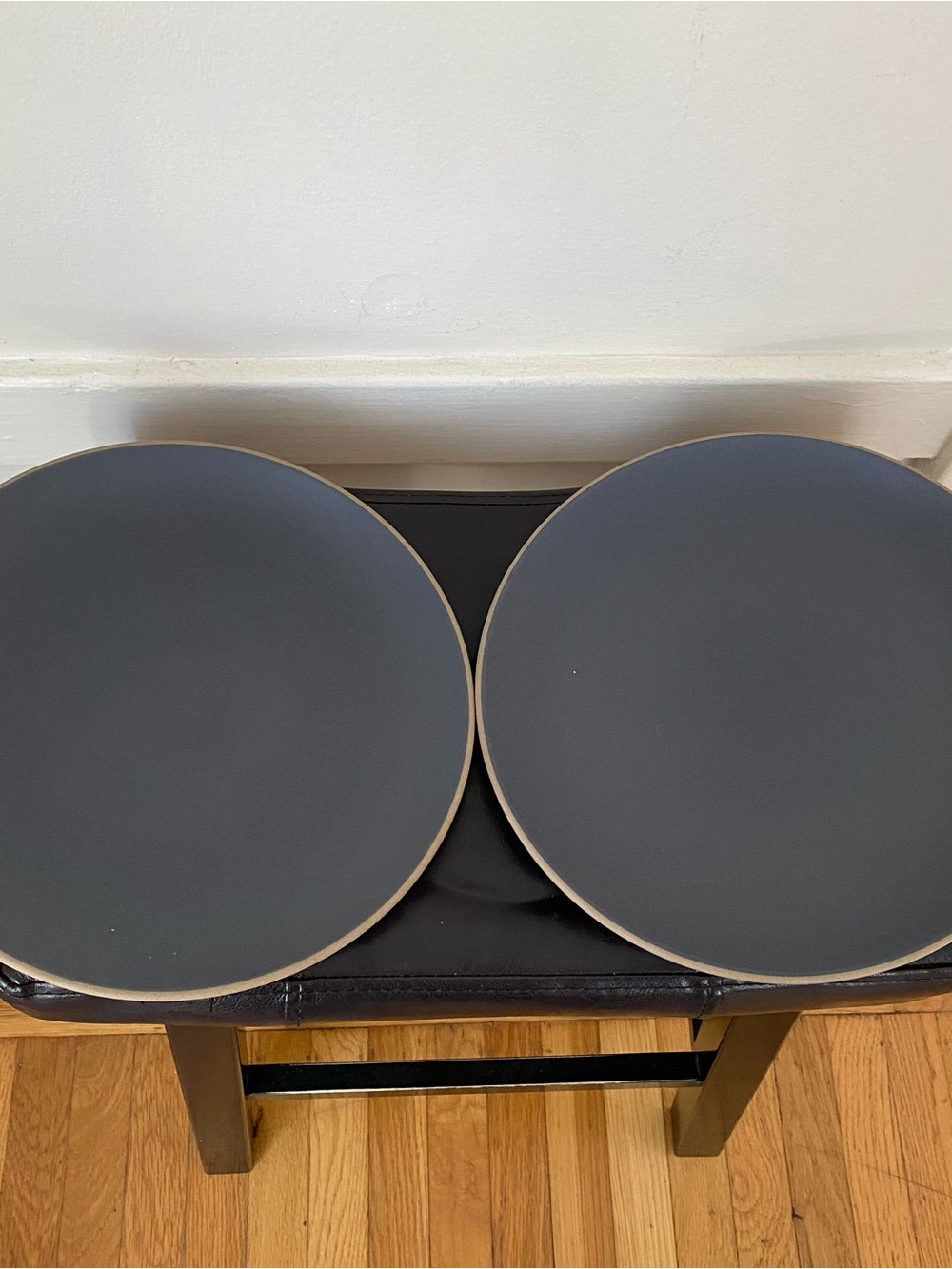 $116 Heath Ceramics Slate Indigo Grey Coupe Dinner Plate 11'' Diameter (2 piece)